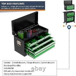 Rolling Tool Chest 2 in 1 Detachable 8 Drawers Tool Box with Wheels & Locking