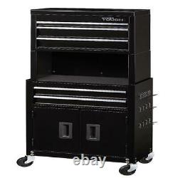 Rolling Tool Chest 20-In 5-Drawer Cabinet Combo with Riser Box Storage Workshop
