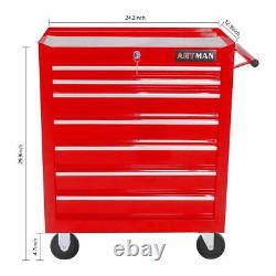 Rolling Tool Chest 7-Drawer Tool Box Tool Cart Mechanic Tool Storage Cabinet