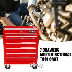 Rolling Tool Chest 7-Drawer Tool Box Tool Cart Mechanic Tool Storage Cabinet