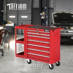 Rolling Tool Chest Tool Box with Drawers & Wheels & Top Cushion & Drawer Liners