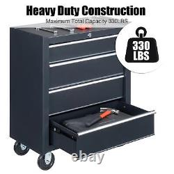 Rolling Tool Chest Tool Storage Tool Trolley Organizer with 4 Drawers for Garage