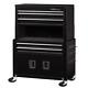 Rolling Tool Chest With Cabinet Storage Box Mechanics Workshops Garage New