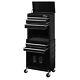 Rolling Tool Chest And Cabinet Combo With Riser 5-drawer 20 Inch Black Peg Hooks