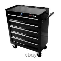 Rolling Tool Chest with 5-Drawer Tool Box with Wheels Multifunctional Tool Cart
