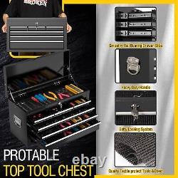 Rolling Tool Chest with Wheels 8-Drawer Storage Organizer 2 in 1 Tool Box Combo