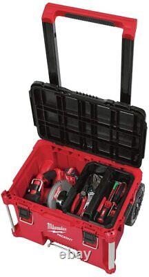 Rolling Tool Storage Box Organizer 22 in. Wheels Mobile Stackable Packout System