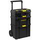Rolling Tool Storage Box Workshop Tower Auto Lock Stackable Wheels Connect New