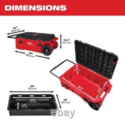 Rolling Tool Storage Chest Wheeled Mobile Latch Modular Box Lockable Handle Work