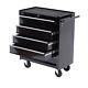 Rolling Toolbox 5 Drawers Lock Storage Tool Cabinet Chest Cart Casters Black