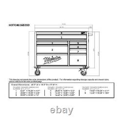 Rolling Workbench Tool Chest Milwaukee Box Roller Cabinet 8 Drawer Storage Wheel