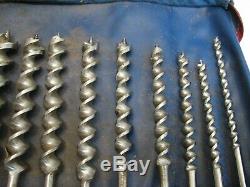 Russel Jennings Stanley # 101 Brace Auger Drill Bits Tool Box of the World Roll