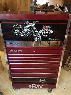 SNAP-ON HARLEY DAVIDSON 90th ANNIVERSARY ROLLING TOOL BOX AND COVER
