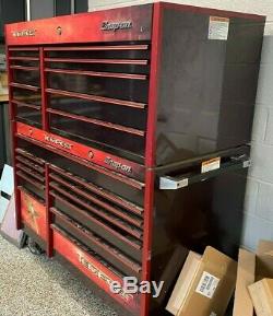 SNAP-ON TEMPEST BLACK CHERRY TOOL BOX 22 DRAWERS snapon roll cabinet top bottom