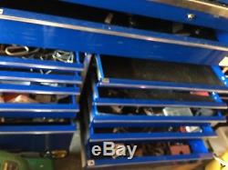 SNAP ON TOOLBOX 22 Drawer WITH ROLL TOP Krl1023pcm Blue GREAT CONDITION
