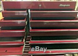 SNAP ON Tool Box Master Series 23-Drawer Roll Cab & Top Box Cranberry USA