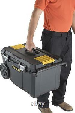 STANLEY Heavy Duty Rolling Tool Chest Box Storage On Wheels With Handle Black