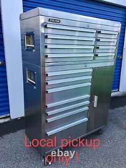 STEEL GLIDE Rolling Tool Chests With Key! Nice, 41.5x18x61