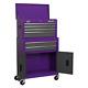 Sealey American Pro Ap2200bbcp Top Chest & Roll Cab Tool Box Stack Purple