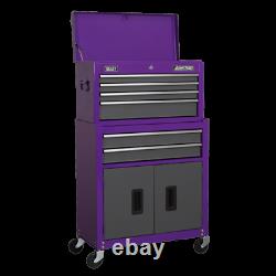 Sealey American Pro AP2200BBCP Top Chest & Roll Cab Tool Box Stack Purple
