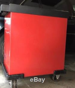 Sears Craftsman roll around tool box chest storage cart Vinyage casters 5 Drawer