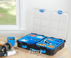 Set 3 Piece Portable Rolling Tool Box on Wheels Cart Part Organizer Storage Bin