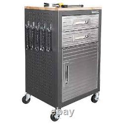Seville Classics UltraHD 2-Drawer Rolling Storage Cabinet GRAPHITE
