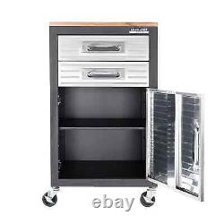 Seville Classics UltraHD 2-Drawer Rolling Storage Cabinet GRAPHITE