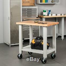Seville Classics UltraHD Mobile Workstation Rolling Work Table Bench Workbench