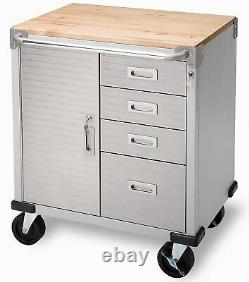 Seville Classics UltraHD Rolling Storage Cabinet with Drawers (UHD20205B)
