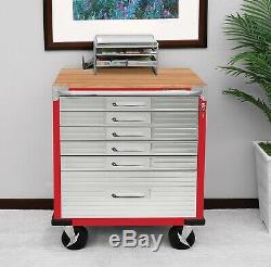 Seville Classics Ultrahd Rolling 6-drawer Tool Storage Cabinet With Key Lock Red