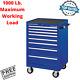 Single Bank Rolling Cabinet Compact Garage Shop Tool Box Chest 26 In. X 22 Inch