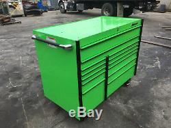 Snap-On 13 Drawer Tool Box Roll Cab Extreme Green w TOOLS Masters Series KRL1022
