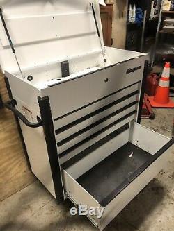Snap On 5 Drawer Roll Cart Gloss White Titanium Trim KRSC46 40 Tool Box