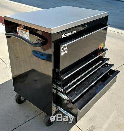 Snap On 5 Drawer Rolling Tool Box Cart with Stainless Steel Work Top