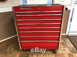 Snap On 8 Draw Rolling Wheeled Tool Box Red LOCAL PICKUP ONLY
