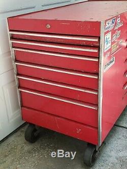 Snap On KR-562-B Rolling Tool Chest Box Cart 13 Drawer with Chemical Cabinet Red