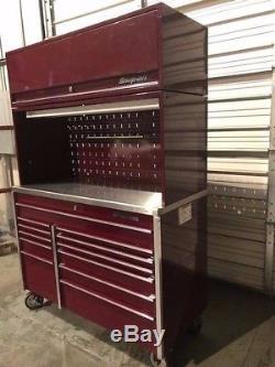 Snap On KRL Series Roll Cab with work center riser & overhead cabinet Tool Box