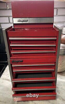 Snap-On Micro Roll Cab BOTTOM & TOP chest SET Mini Tool Box RED. Brand NEW