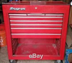 Snap On Tool Box/ Cabinet On Casters, 8 Drawer Roll Down Front 2 Keys Local P/u