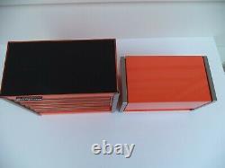 Snap-on Micro Roll Cab Bottom & Top Chest Mini Tool Box Set Orange New In Box