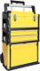 Stackable Rolling Tool Box Portable Metal Toolbox Organizer With Wheels And 2 Dr
