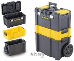 Stacking Rolling Workshop Mobile Tool Box Wheels Storage Garage Portable Trolley