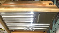 Stainless Steel On Rolling Workbench Toolbox Snap Shut Drawer-mexico Export Yes