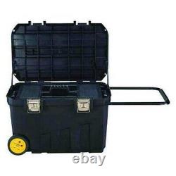 Stanley 29-7/8W Mobile Tool Box Portable Stanley Rolling Chest Black Large