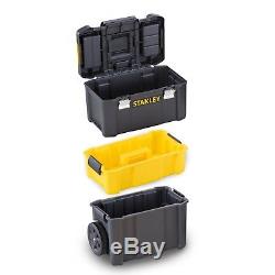 Stanley 3 in 1 Rolling Workshop Plastic Tool Box USA BRAND