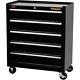 Stanley 5-drawer Bla Rolling Cabinet Tool Storage Organizer Chest Metal Lock Box