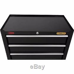 Stanley 5-Drawer Bla Rolling Cabinet Tool Storage Organizer Chest Metal Lock Box