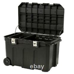 Stanley Mobile Tool Box 23 in. 50 Gallon Portable Rolling with Wheels Black