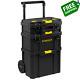 Stanley Rolling Workshop Tower Tool Box Stackable Slide And Lock With Wheels